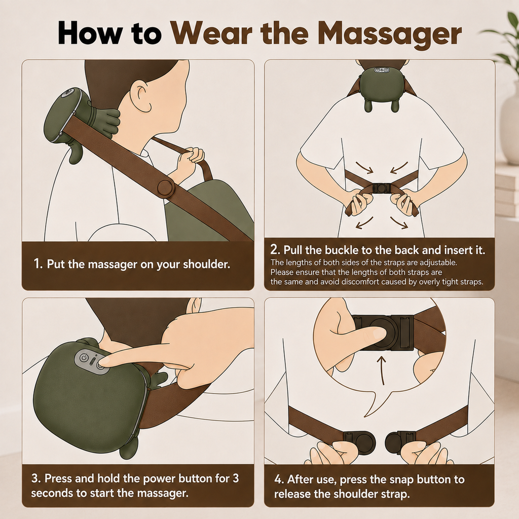 4D Shiatsu Neck and Shoulder Massager with Soothing Heat