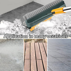 3 in 1 Height Adjustable Multipurpose Cleaning Brush with Wiper, 180° Rotate