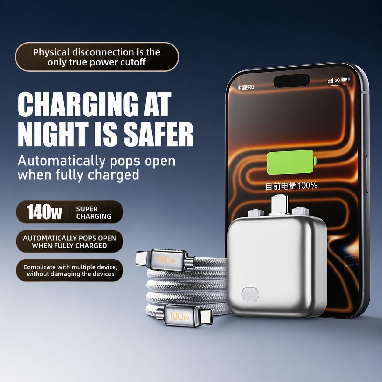 Original KUWAJIA Smart Charger Adapter Auto Physical Power Disconnector