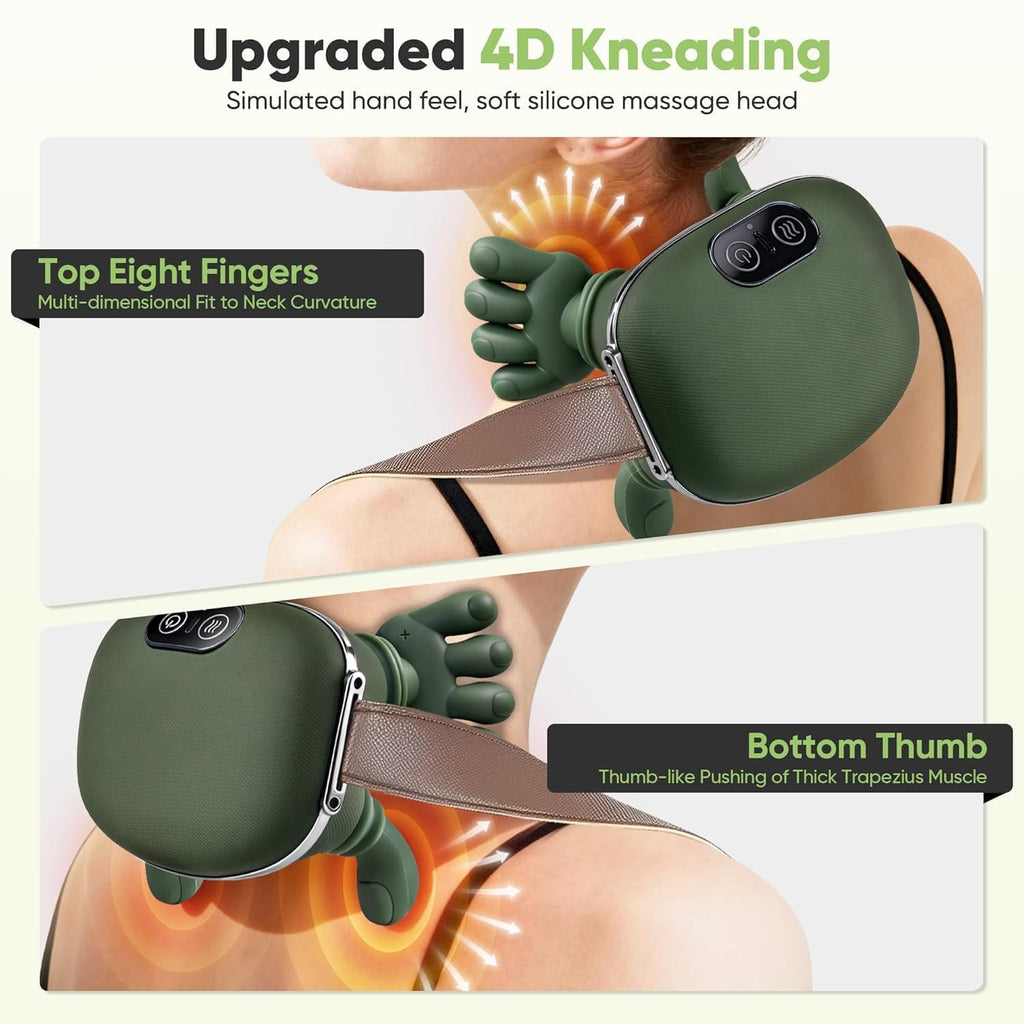 4D Shiatsu Neck and Shoulder Massager with Soothing Heat