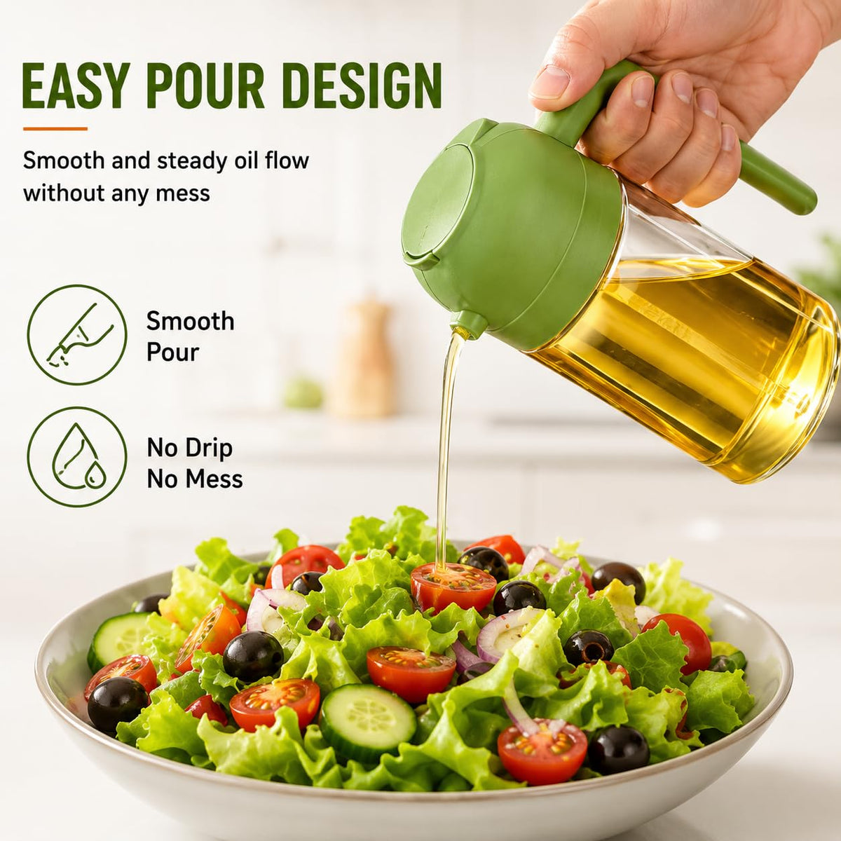 2-in-1 500ml Oil Dispenser & Spray Bottle