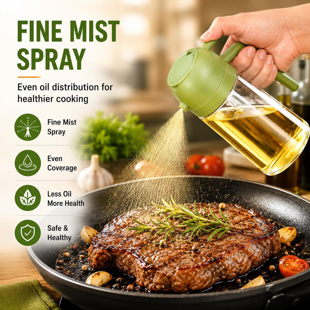 2-in-1 500ml Oil Dispenser & Spray Bottle