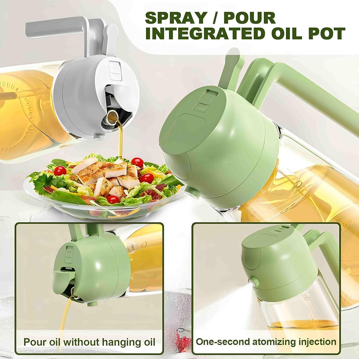 2-in-1 500ml Oil Dispenser & Spray Bottle
