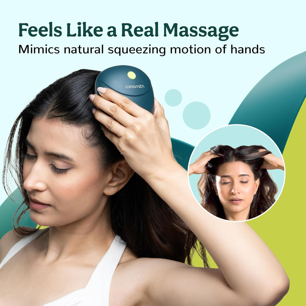 Caresmith Revive Scalp Massager | 96 Silicon Kneading Points with Detachable Heads