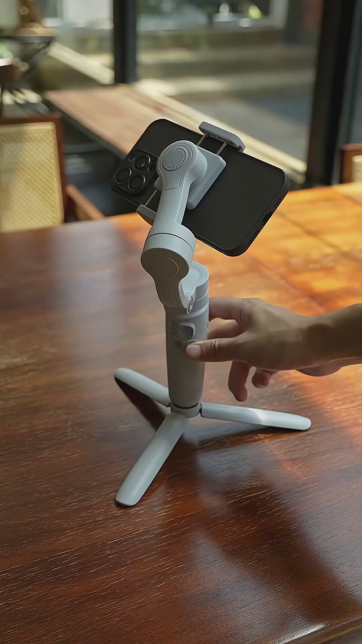 M1 3-Axis Gimbal Stabilizer for Mobile with Built-in Extension Rod & Tripod