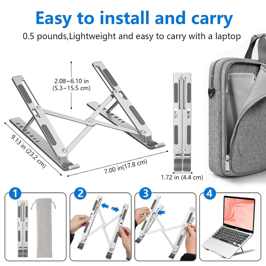 Premium Aluminum Foldable Laptop Stand