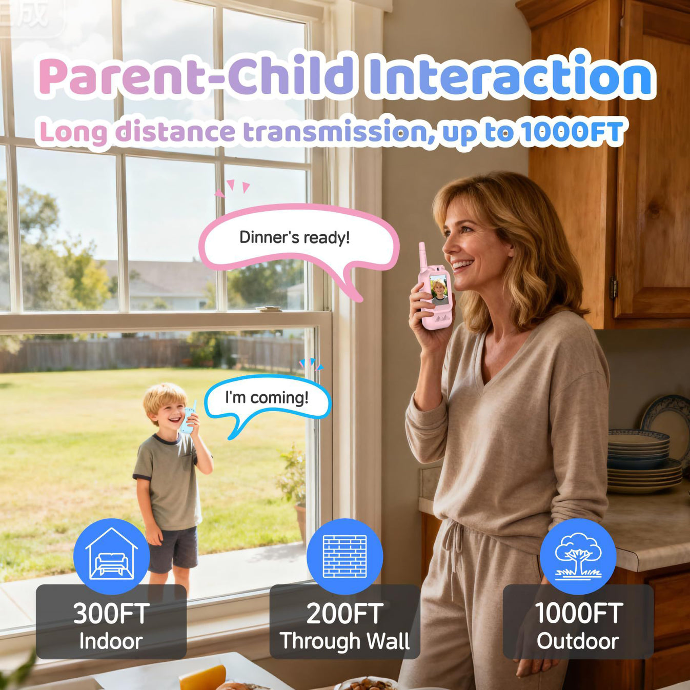 Interactive Kids Video Walkie Talkies – 2-Way Live Camera, Voice Effects & 1000ft Range (2-Pack)