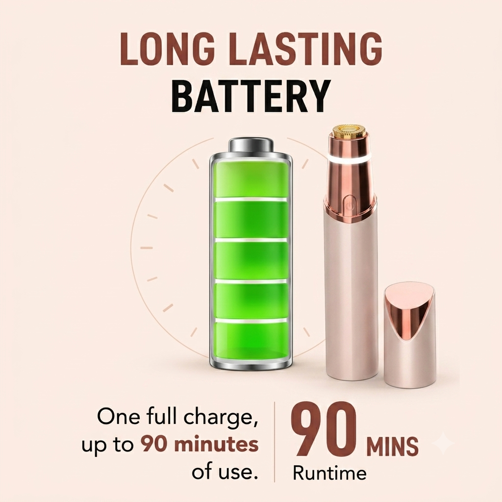 2-in-1 Painless Facial Hair Remover with LED Light & Type-C Charging
