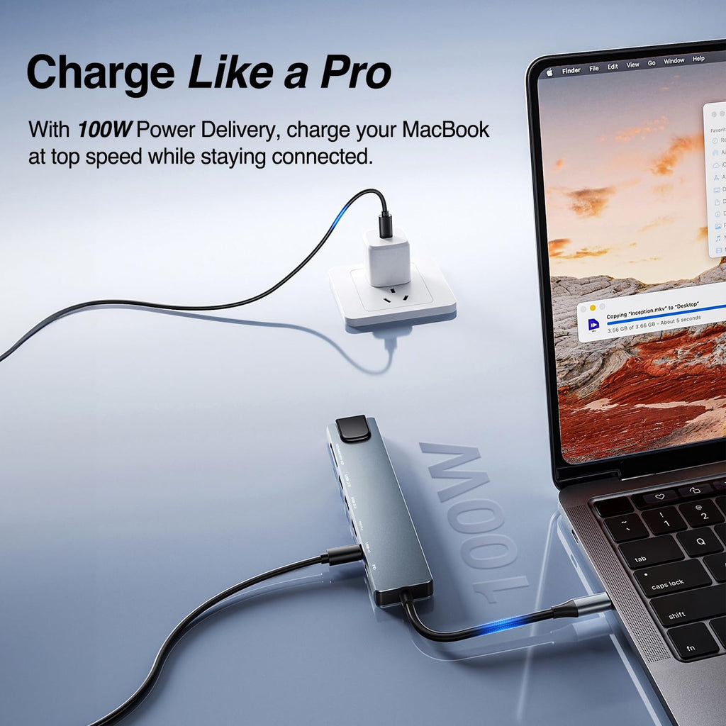 8-in-1 USB-C Multiport Hub & Docking Station