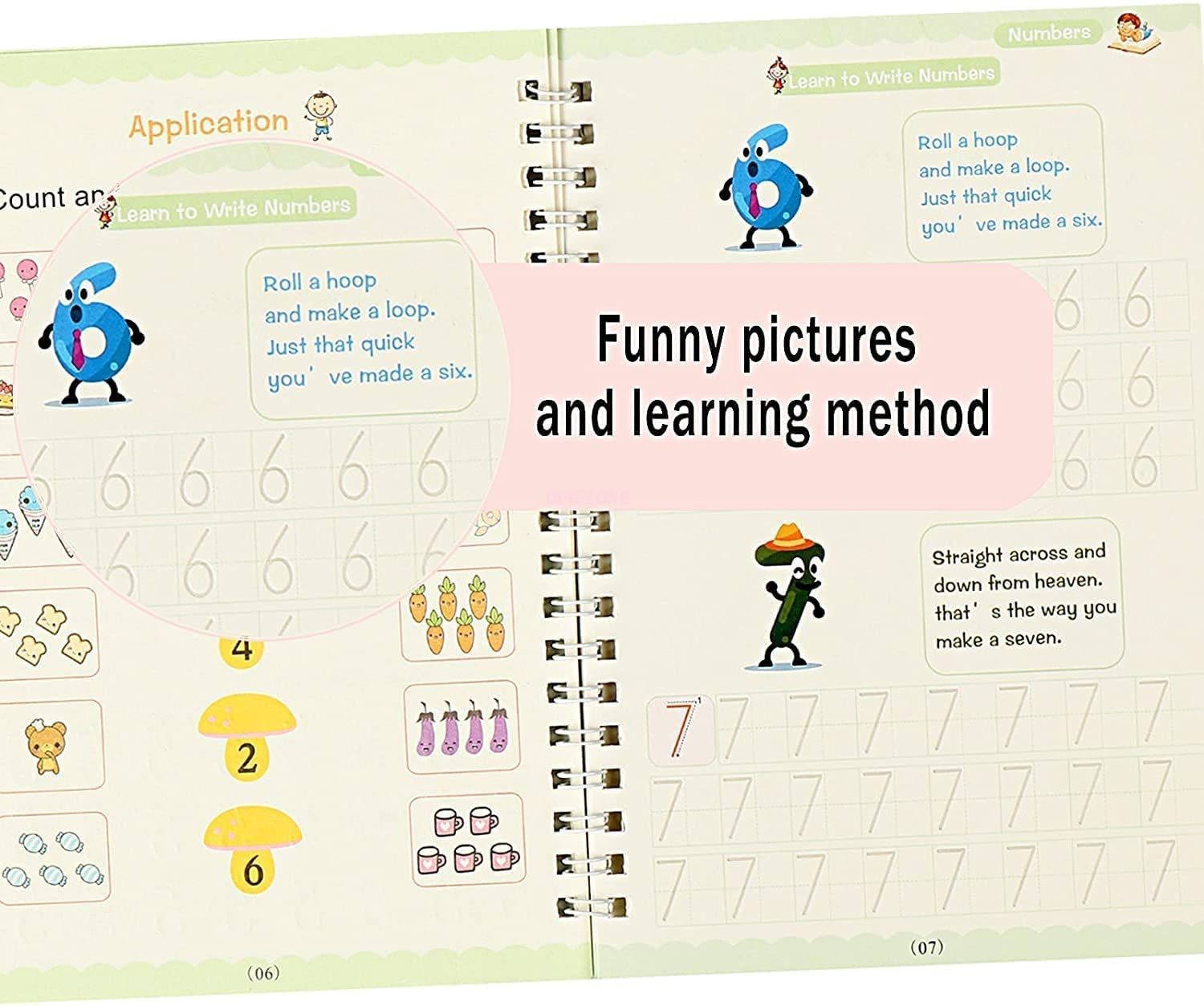 Sank Magic Practice Copybook (4 BOOK + 10 REFILL+ 1 Pen +1 Grip) Reusable