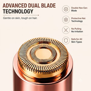 2-in-1 Painless Facial Hair Remover with LED Light & Type-C Charging