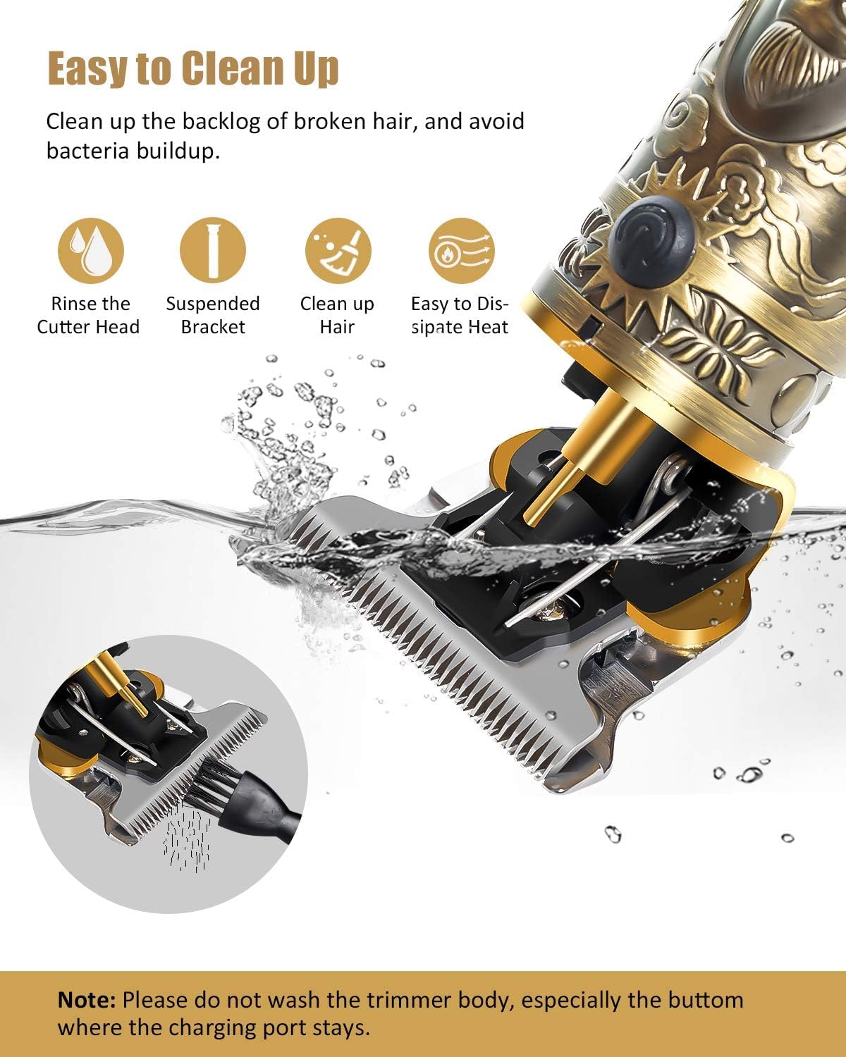 Professional Vintage T9 Hair & Beard Trimmer with LCD Display