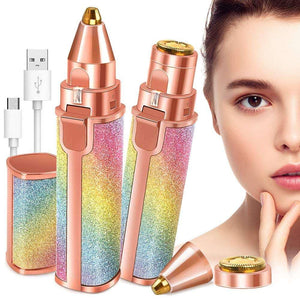 2-in-1 Painless Facial Hair Remover with LED Light & Type-C Charging