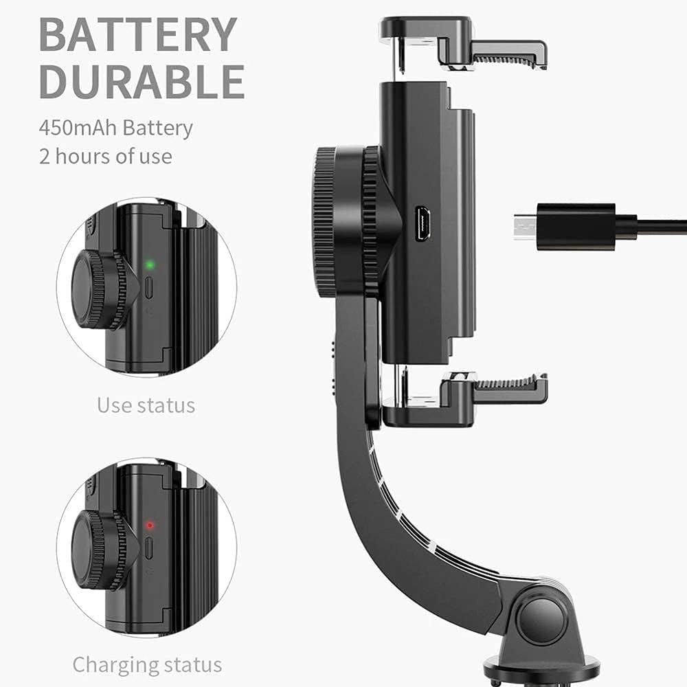 Q08 1-Axis Handheld Gimbal Stabilizer for Smartphones with Extendable Bluetooth Selfie Stick and Tripod
