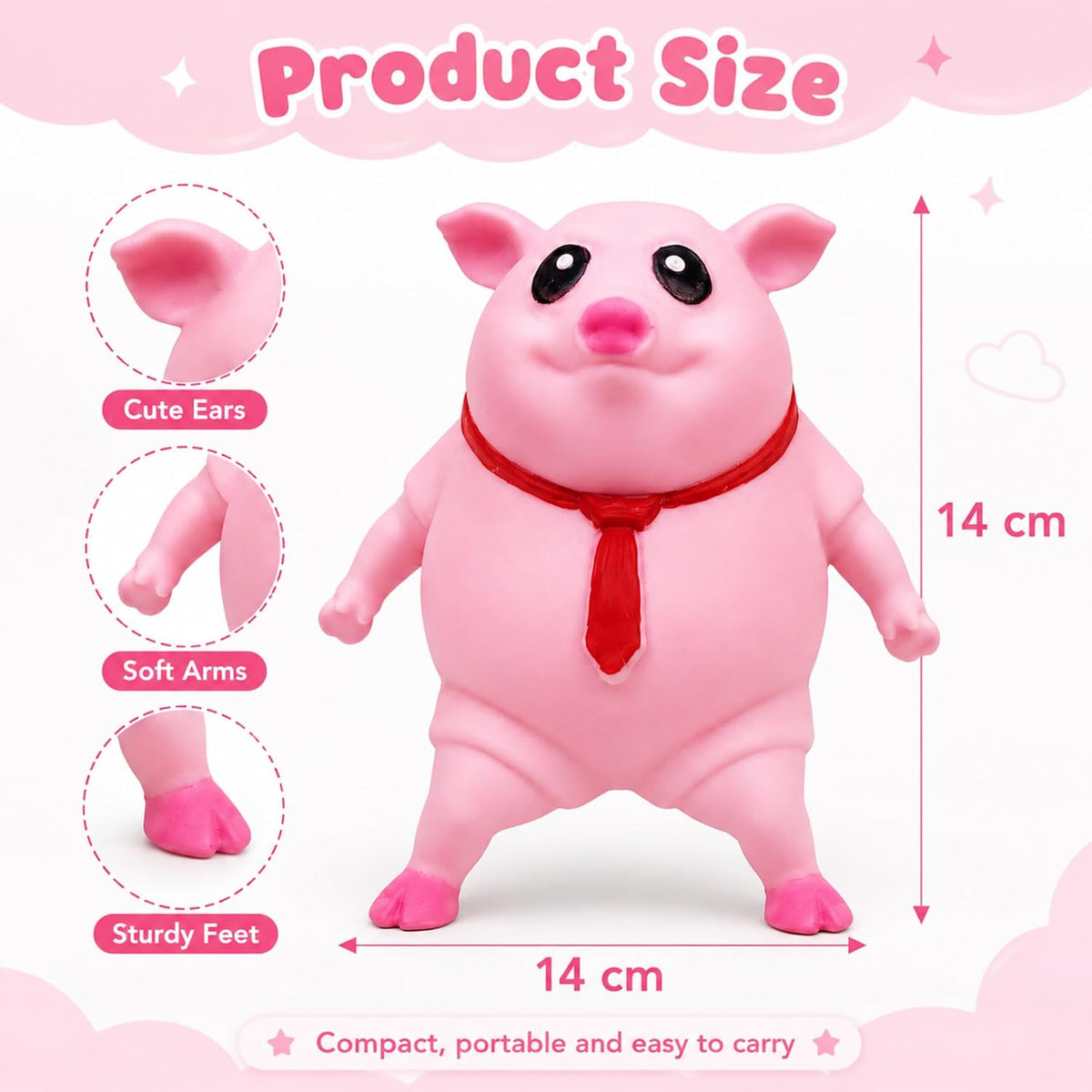 Funny Pink Pig Squishy Toy