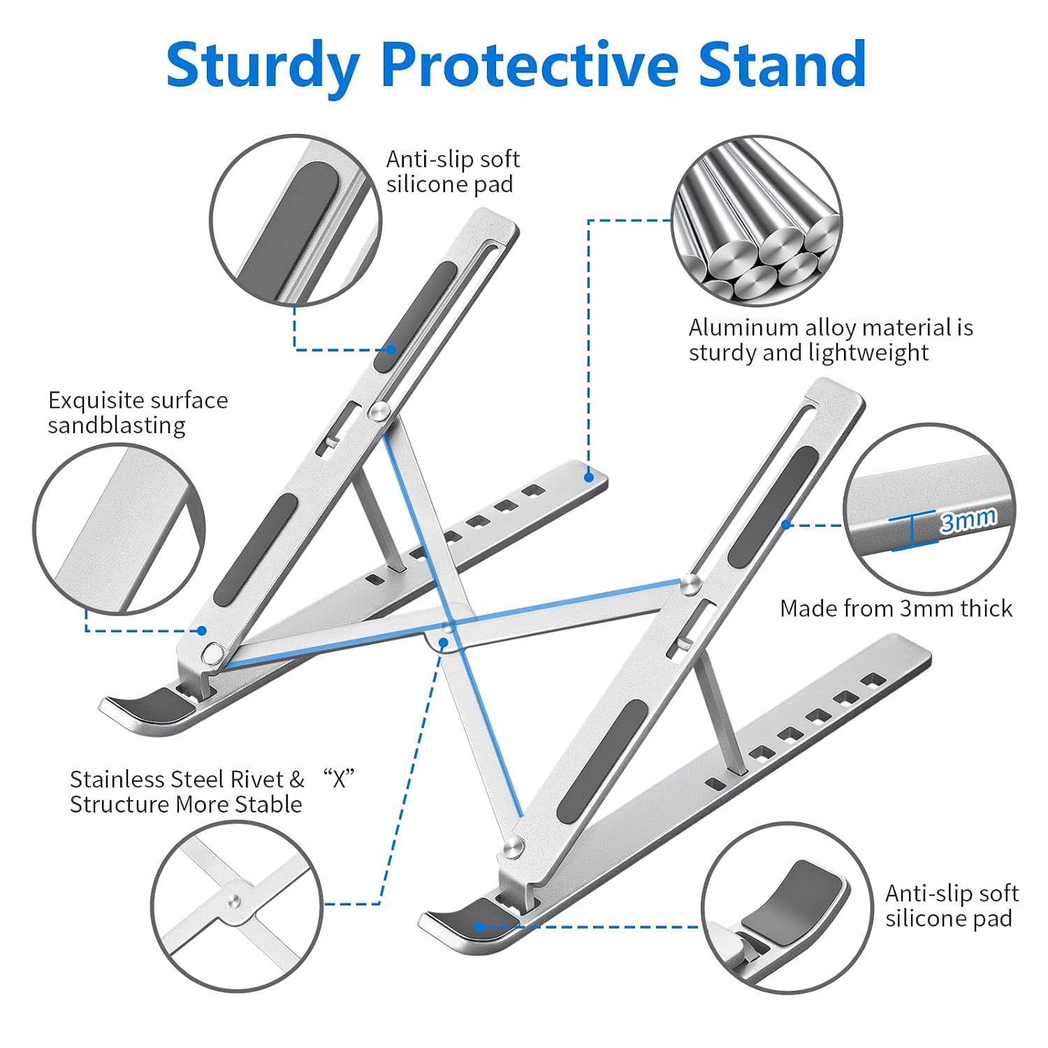 Premium Aluminum Foldable Laptop Stand