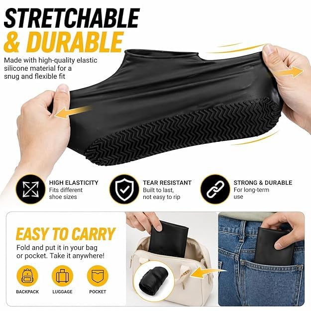 Waterproof Silicone Shoe Covers for Men & Women | Multi Colour | Rain Shoe Protector