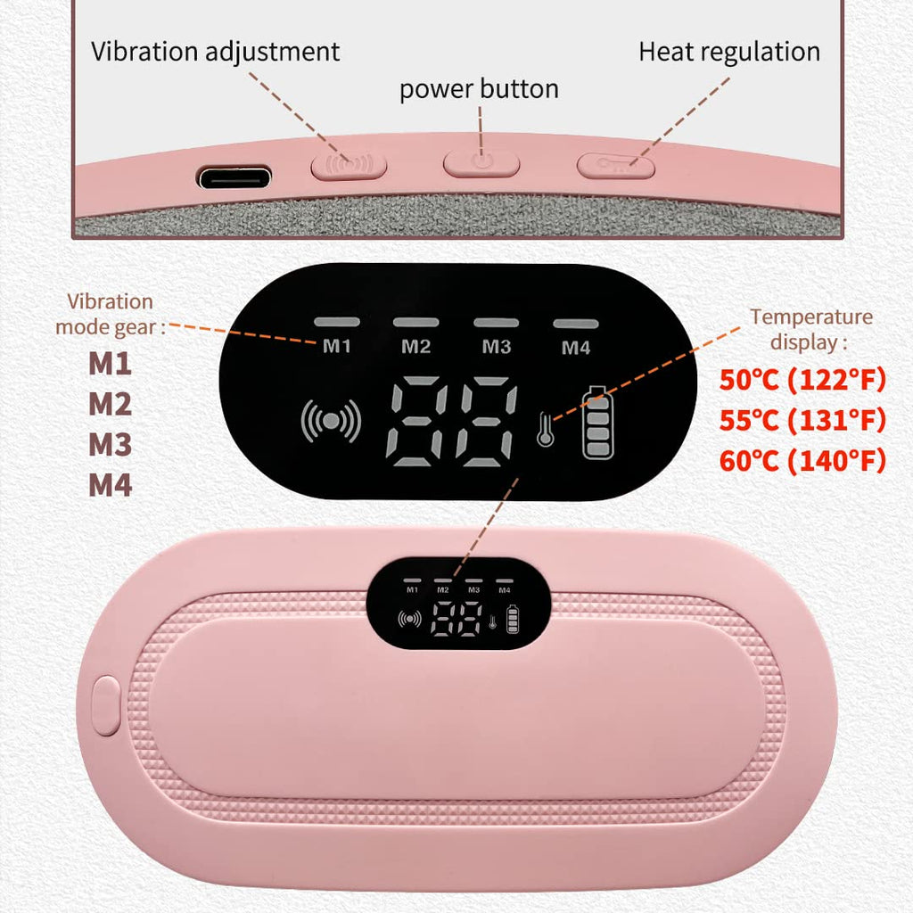 Period Cramp Relief Massager with Heating Pad for Back Pain|Cramp Free- Period Cramp Relief Heater & Massager