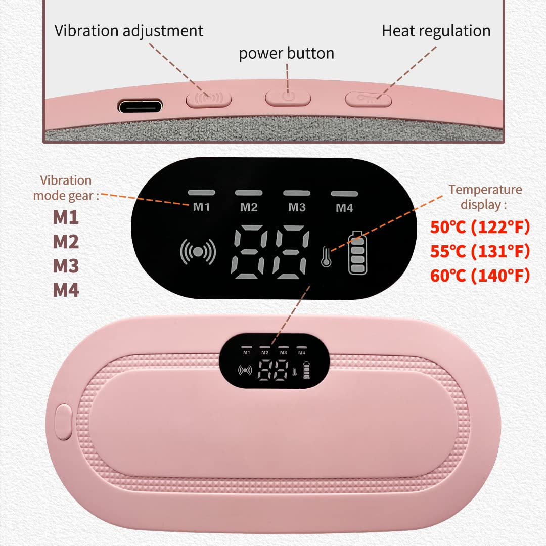 Period Cramp Relief Massager with Heating Pad for Back Pain|Cramp Free- Period Cramp Relief Heater & Massager