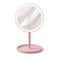 Round Tabletop Vanity Mirror With Customizable 3-Color Led Lighting