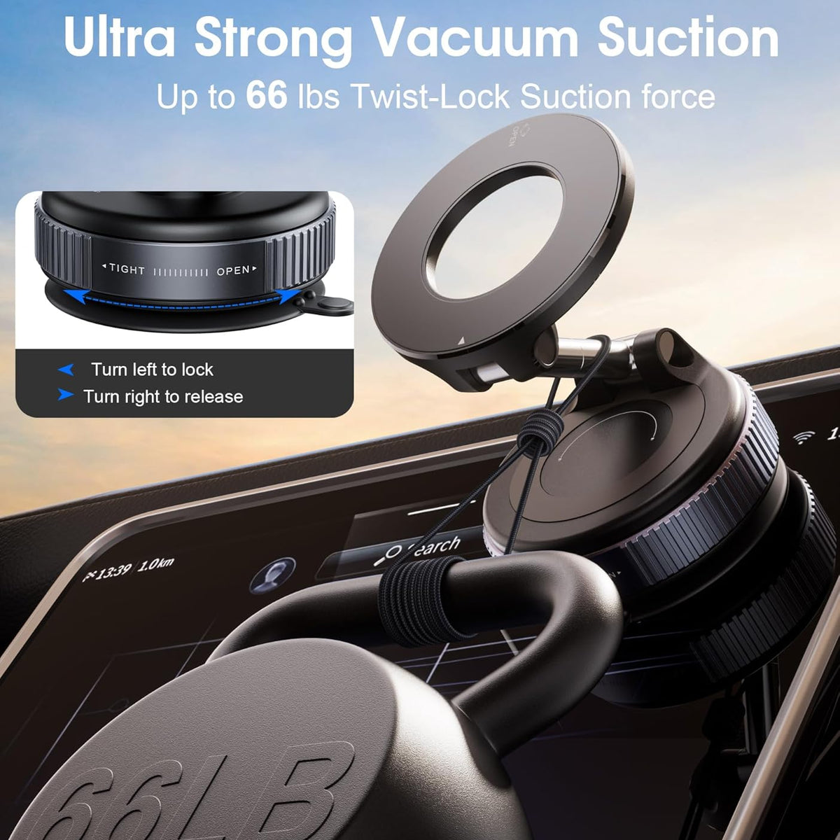 360° Magnetic Suction Phone Mount - The Ultimate Hands-Free Holder