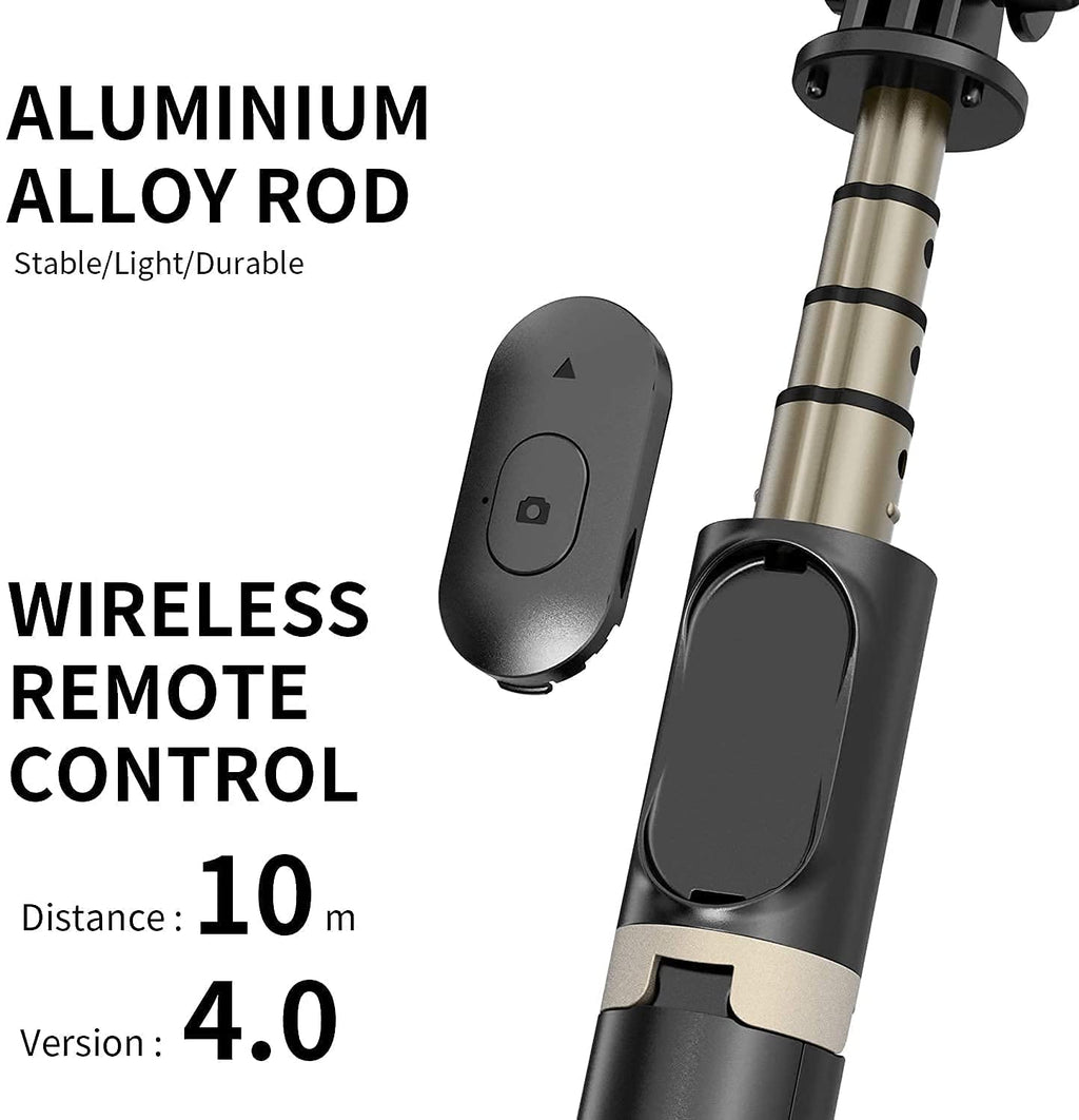 Q08 1-Axis Handheld Gimbal Stabilizer for Smartphones with Extendable Bluetooth Selfie Stick and Tripod