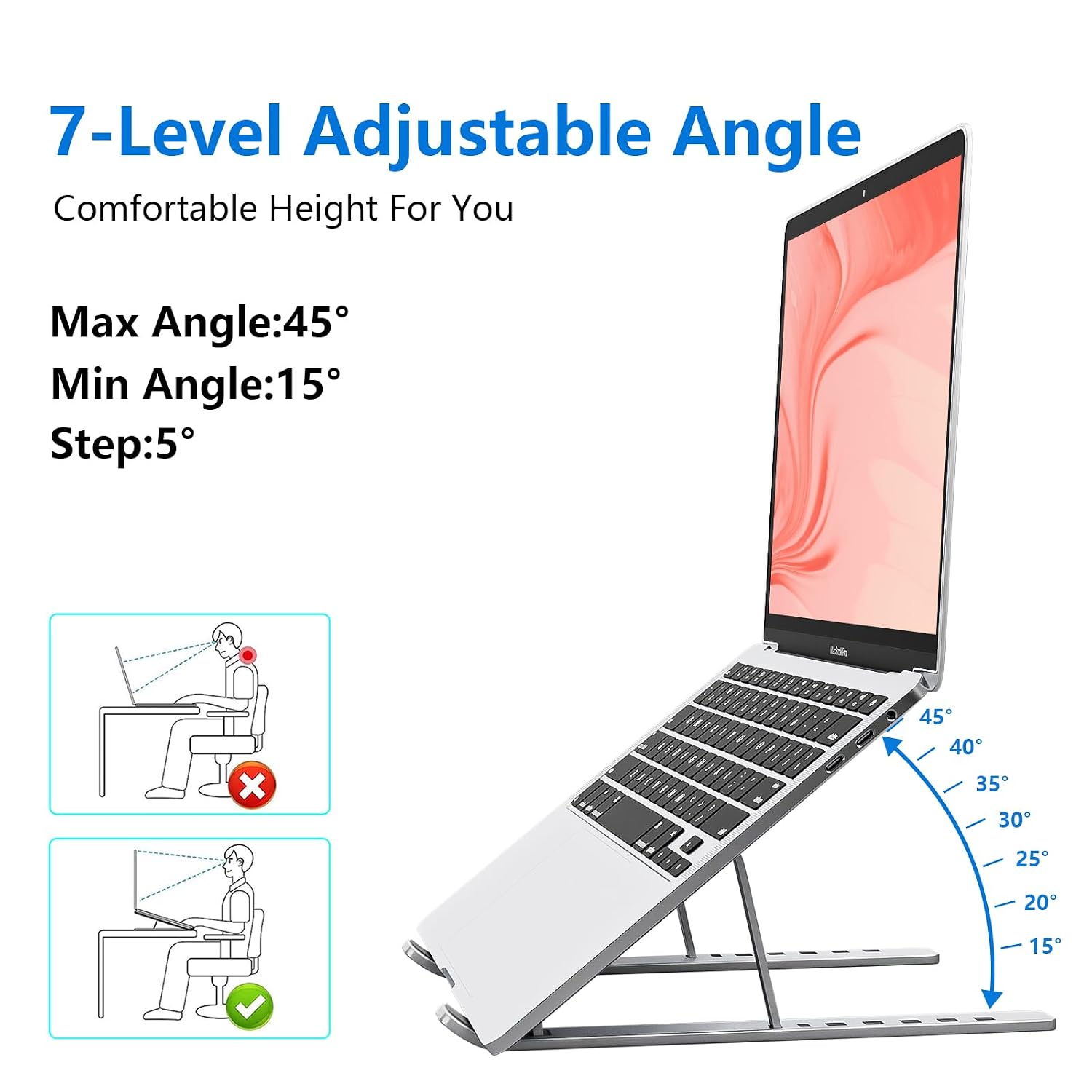 Premium Aluminum Foldable Laptop Stand