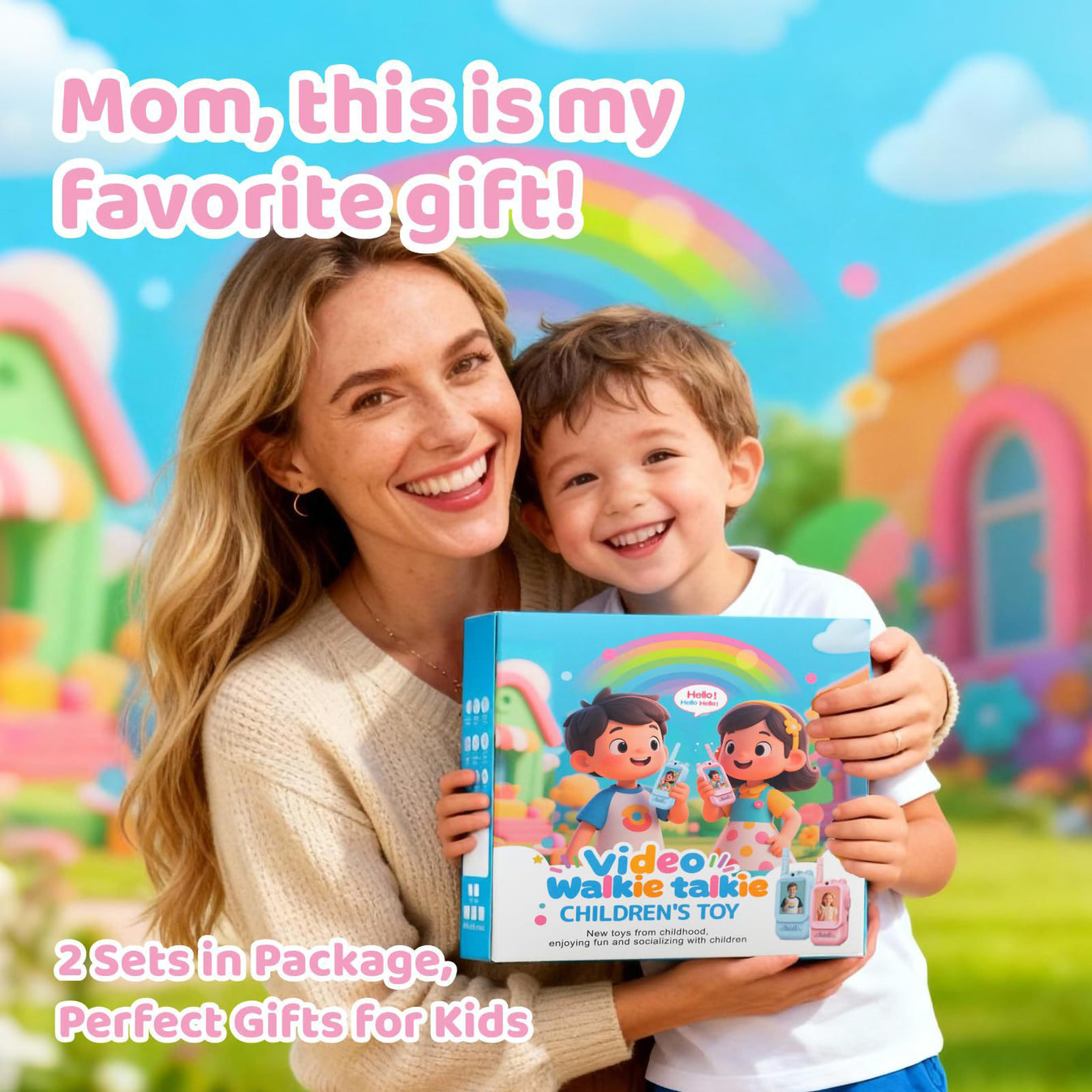 Interactive Kids Video Walkie Talkies – 2-Way Live Camera, Voice Effects & 1000ft Range (2-Pack)