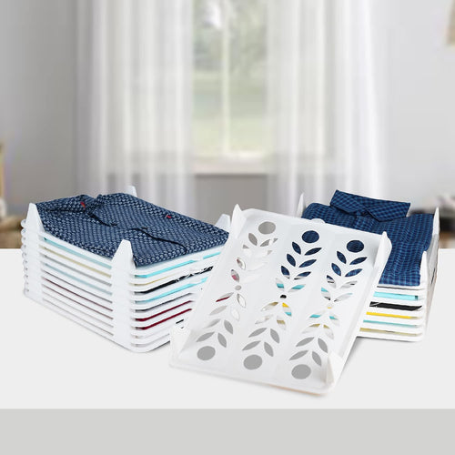 Stackable Clothes Organizer & Closet Storage Tray Set (10-Pack)