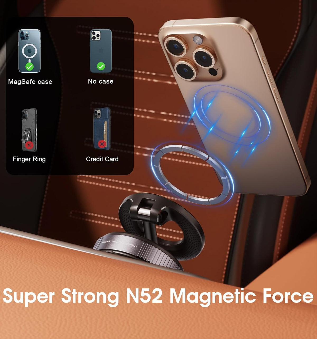 360° Magnetic Suction Phone Mount - The Ultimate Hands-Free Holder